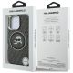 8. Karl Lagerfeld IML Glitter Karl & Choupette Heads Logo MagSafe Hülle für iPhone 16 Pro - Schwarz