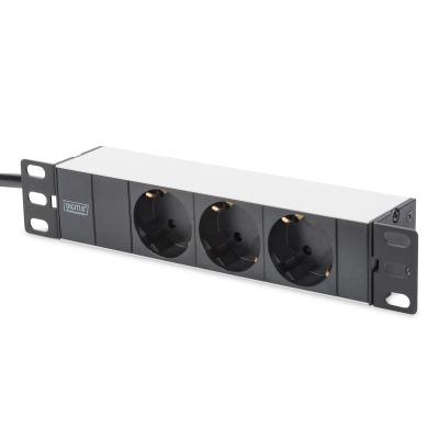 41. 10-Zoll-Netzwerkset: 9HE-Wandschrank, Ablage, Steckdosenleiste, 8-Port-Switch, Cat.6-Anschlussfeld, schwarz