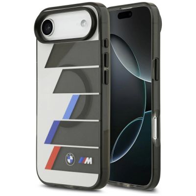 BMW M IML Metallknöpfe, dreifarbige Linien, MagSafe-Hülle für iPhone Air – Grau