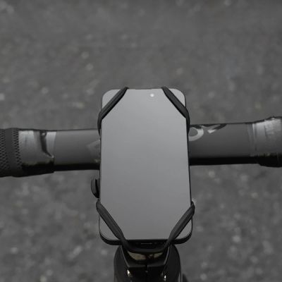 4. Rockbros LF24166 Silikon-Fahrradhandyhalterung 4-7 Zoll – Schwarz