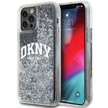DKNY Liquid Glitter Big Logo iPhone 12 Pro/12 Hülle - Schwarz