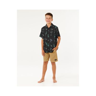 4. RIP CURL Eternal Shred Kurzarmhemd - Junge Schwarz