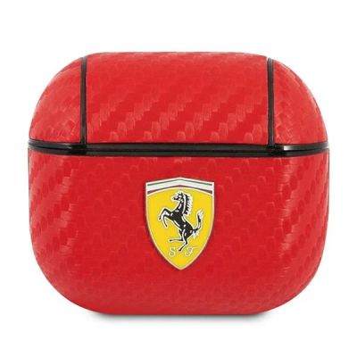 Ferrari FESA3CARE AirPods 3 Hülle rot/rot On Track PU Carbon