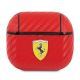 Ferrari FESA3CARE AirPods 3 Hülle rot/rot On Track PU Carbon