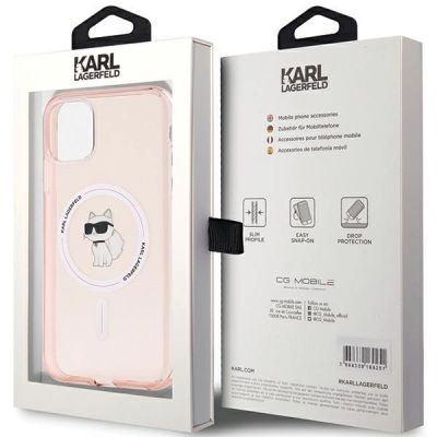 8. Karl Lagerfeld IML Choupette MagSafe Hülle für iPhone 11 / Xr – rosa