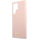 6. Guess GUHCS23LLSLMGPP S23 Ultra S918 pink/pink Hardcase Silikon Script Metal Logo