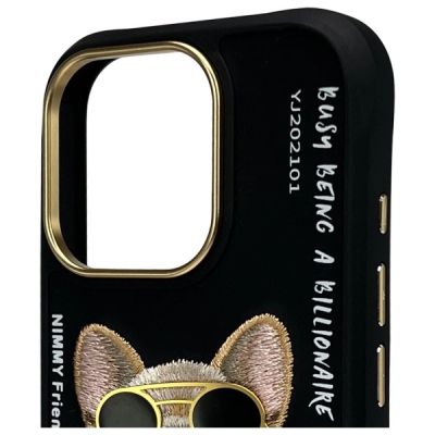 3. Nimmy Glasses Cool Dog Case für iPhone 16 Pro - Schwarz