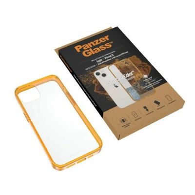 5. PanzerGlass ClearCase antibakterielle Hülle mit Militärzertifikat für iPhone 13 / 14 / 15 – transparentes Gelb