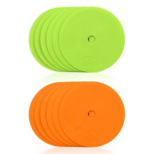 Flache Spielfeldmarkierungen - rund 15 cm - 6x grün 6x orange SMJ sport ZPO-OG