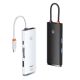 12. Baseus Lite Series multifunktionaler HUB USB Typ C - 2 x USB 3.0 / USB Typ C PD / HDMI 1,4 / SD / TF weiß (WKQX050102)