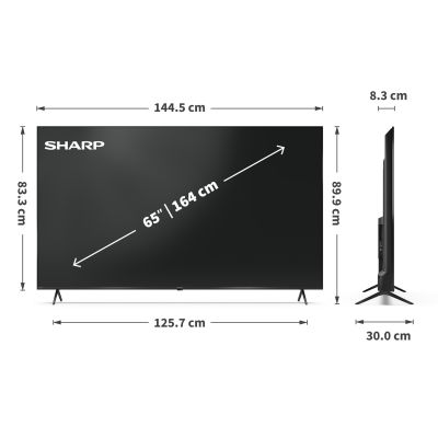 8. Sharp 65HP5265E 165,1 cm (65") 4K Ultra HD Smart TV mit WLAN, Schwarz