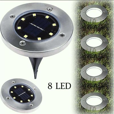 32. Solarlampe mit 8 SMD-LEDs zur Erdung, 4er-Set