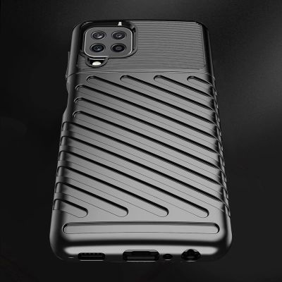 6. Thunder Case Flexibel Robuste Panzer Handyhülle TPU Schutzhülle für Samsung Galaxy A22 4G schwarz