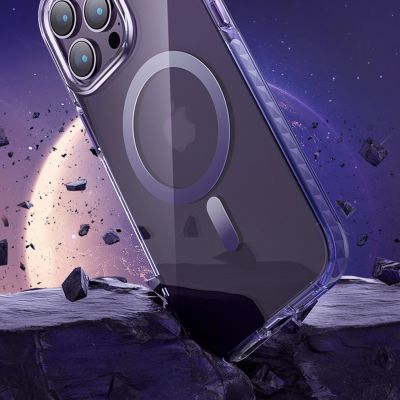 6. Kingxbar PQY Ice Crystal Series Magnethülle für iPhone 14 MagSafe grau