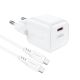 4. Acefast A73 Mini PD 20W GaN-Wandladegerät + USB-C-Kabel – Weiß