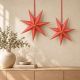 6. PAPIERSTERN-DEKORATION 45 CM, 7-ZACKIG, ROT, SASKA GIFT & DECOR