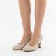 12. Damen-Pumps mit hohem Absatz in Nude von Sergio Leone, Modell 1459