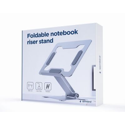 14. GEMBIRD Faltbarer Notizbuchständer 15,6" Silber