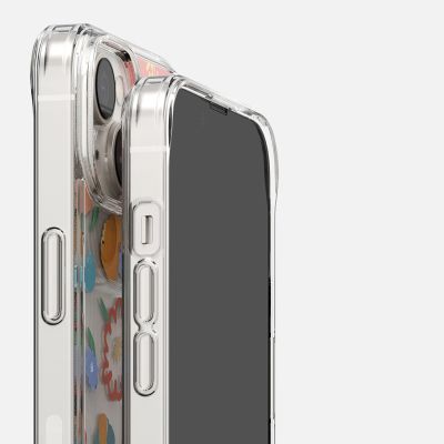 12. Ringke Fusion Design Armoured Sleeve Cover mit Gelrahmen für iPhone 14 Plus transparent (Floral) (FD637E31)