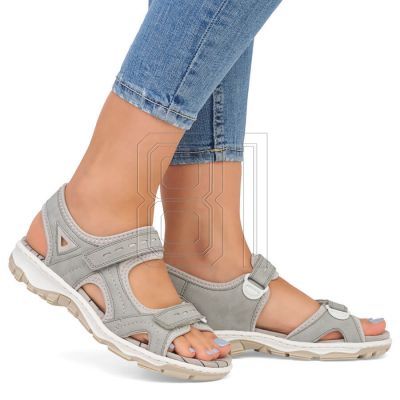 16. Bequeme Rieker W RKR674 Sandalen grau