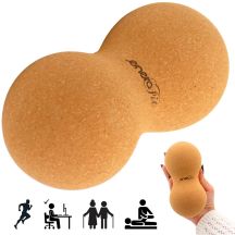 DOPPELTER KORK-MASSAGEBALL 7,5 x 15 CM ENERO FIT
