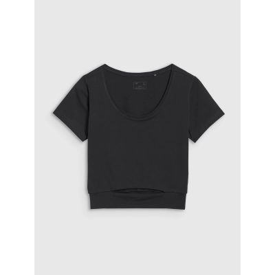 5. Damen Crop Top schlichtes T-Shirt 4F 4FRSS25TTSHF2695-20S