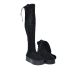 7. Schwarze Wildleder-Plateau-Stiefel für Damen, Big Star SS274264