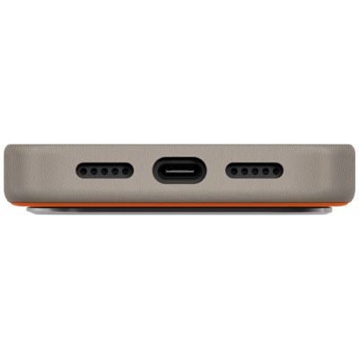 5. Uniq Lyden DS Case für iPhone 17 Pro Magclick Charging - Orange-Grau