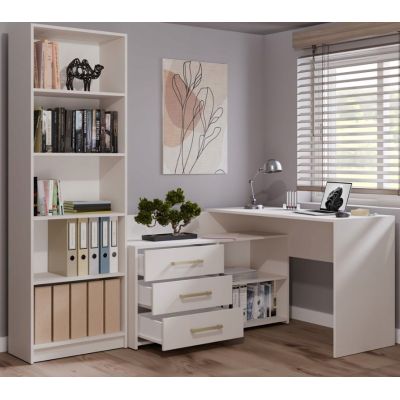 3. DANY Eckschreibtisch Kaschmir-Set