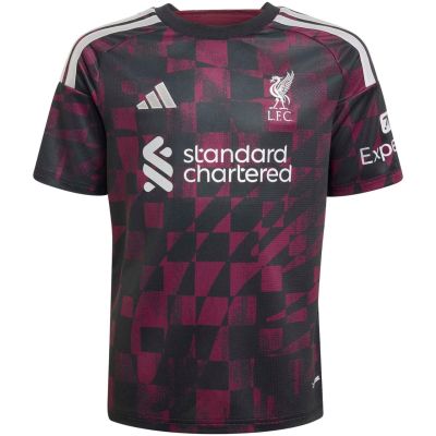 2. adidas Liverpool FC 26/27 Auswärtstrikot für Kinder, Schwarz und Rosa KB8284