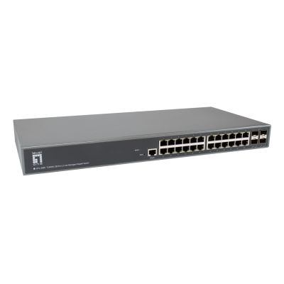 7. LevelOne GTL-2885 Managed L3 Gigabit Ethernet (10/100/1000) Netzwerk-Switch Grau