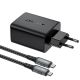 3. Acefast 2in1 Ladegerät GaN 65W USB Type C / USB, Adapter HDMI Adapter 4K 60Hz (Set mit Kabel) schwarz (A17 schwarz)