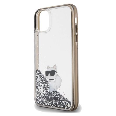 6. Karl Lagerfeld Liquid Glitter Choupette Hülle für iPhone 11 / Xr – transparent