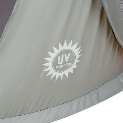 13. NILS CAMP NC3142 Selbstaufstellendes Strandzelt Rot-Grau