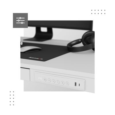 5. MA-Leader 8.2 Weißer elektrischer Schreibtisch