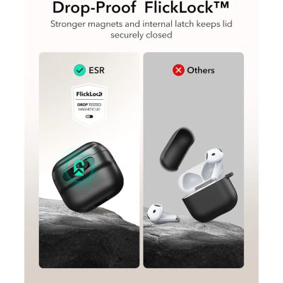 4. ESR Pulse Halolock Magsafe Hülle für AirPods 4 – Schwarz
