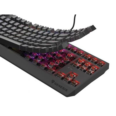 17. GENESIS Thor 230 TKL Gaming-Tastatur, USB, QWERTY, US-Englisch, Schwarz
