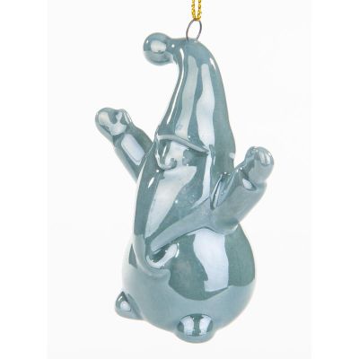 18. Keramik-Weihnachtsmannkugel, 7,8 cm, 1 Stück