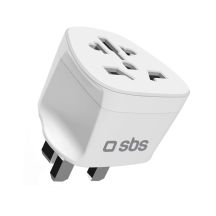 SBS UK Reiseadapter – Universal – Weiß