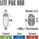 13. High Peak Lite Pak 800 Schlafsack 23260