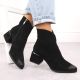 9. Schwarze Wildleder-Ankle-Boots mit hohem Absatz für Damen, Potocki 12422
