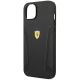 6. Ferrari FEHCP14MRBUK iPhone 14 Plus 6,7" schwarz/schwarz Hartschalenetui Seiten mit Lederprägung