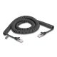 DeLOCK Spiralkabel RJ45 Stecker auf Stecker Cat.5e 3m Schwarz