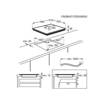 2. Electrolux EHF 6343FOK Cerankochfeld (4 Kochzonen; schwarz)