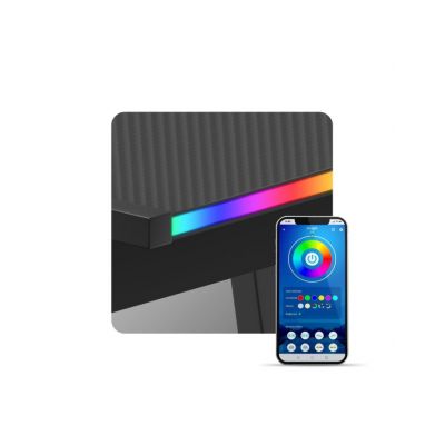 16. Huzaro Hero 6.0 Schwarzer RGB-Gaming-Schreibtisch