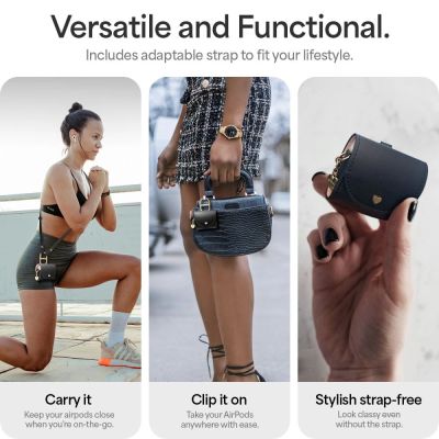 7. Spigen Cyrill Mini Bag Hülle für AirPods 4 – Schwarz