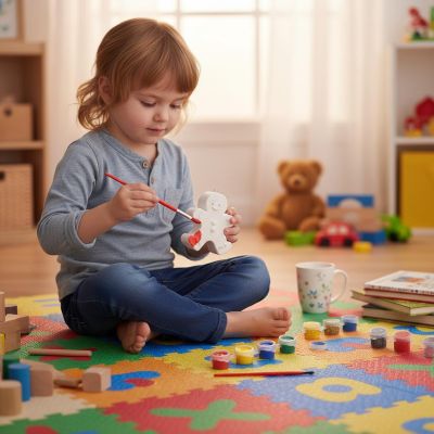 6. DIY-Gipsdekoration Keksfarbe