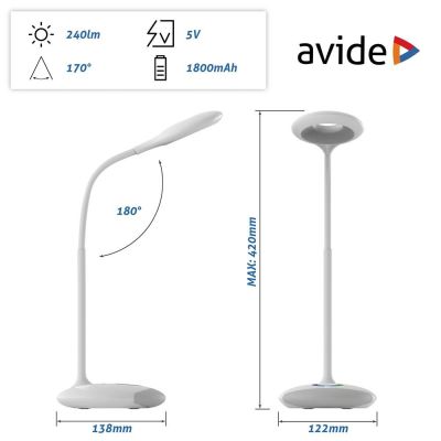 2. Avide ABLDLRGB-4W LED-Tischleuchte Weiß