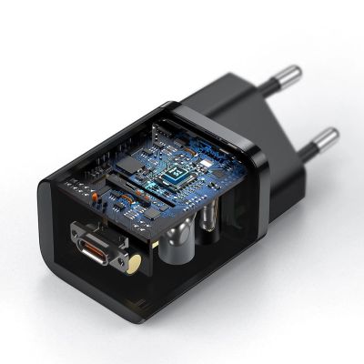 19. Baseus Super Si 1C Schnellladegerät USB Typ C 25W Power Delivery Quick Charge schwarz (CCSP020101)