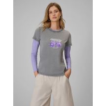 Damen-T-Shirt mit Aufdruck, regulär, Größe 4F 4FRSS26TTSHF4513-27S